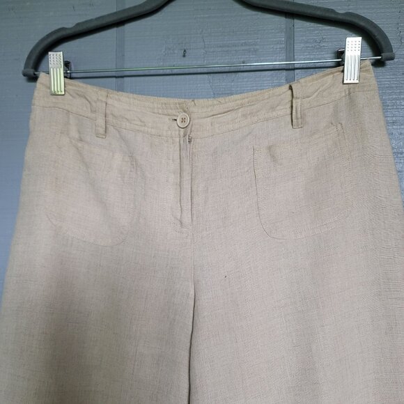 Lucy & Laurel 100% Linen High-Waist Wide Leg Pants With Lining. Size 4 - Picture 3 of 8